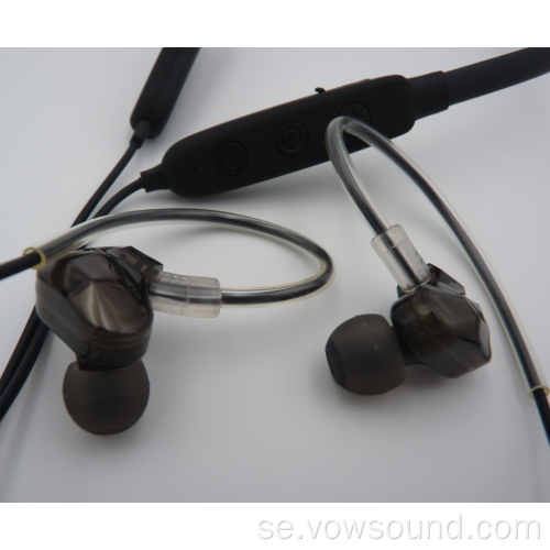 Bluetooth-hörlurar med trådlösa bashörlurar i örhalsbandet